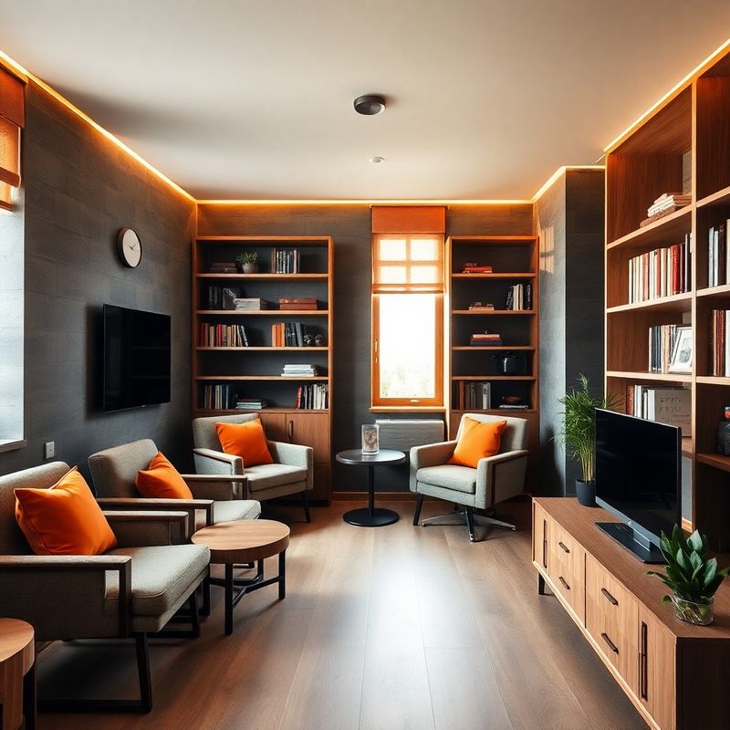 Interior de birou InsightVertex în Brașov, cu pereți ardezie și accente calde