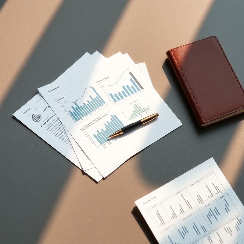 Materiale de planificare financiară pe o suprafață de ardezie: grafice tipărite, stilou și carnețel